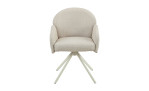Stuhl Hilda in der Farbe beige, Vorderansicht
