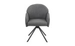 Stuhl Hilda in der Farbe grau, Frontansicht