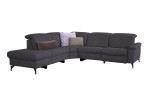 Basis-Ecksofa 1590, in der Farbausführung Anthrazit