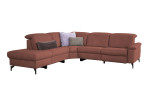 Basis-Ecksofa 1590, in der Farbausführung Rot-Braun