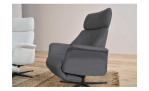 Komfort-Relaxsessel 7362 in einem Lederbezug, Farbausführung Briket, Seitlich