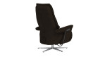 Komfort-Einzelsessel 7052, in der Farbausführung Black, Schräg-Rückansicht, rechts