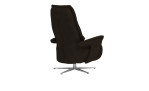 Basis-Einzelsessel 7052, in der Farbausführung Black, Schräg-Rückansicht, rechts