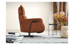 Basis-Relaxsessel 7170 in der Farbe braun, ohne Kontrastnaht, in einem Raum stehend, Seitenansicht