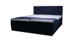 Basis Boxspringbett mit Motor vito Azuro in der Farbausführung blau