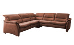 Komfort-Ecksofa Relaxfunktion links, in der Farbausführung Tabac