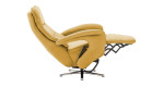 Basis-Relaxsessel Ejido, in der Farbausführung Yellow, Seitenansicht mit Relaxfunktion
