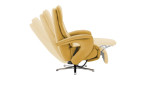Basis-Relaxsessel Ejido, in der Farbausführung Yellow,  Seitenansicht mit Relaxfunktion