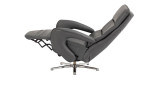 Relaxsessel Everett, in der Farbausführung Charcoal, Seitenansicht mit Funktion