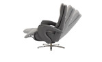 Relaxsessel Everett, in der Farbausführung Charcoal, Seitenansicht mit Funktion