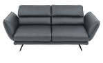 Komfort-Sofa Honduras in einem Echtlederberzug in Steel. 