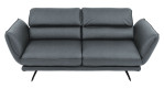 Basis-Sofa Honduras in einem Echtlederberzug in Steel.
