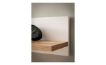Wandboard San Remo in weiß und Eiche Evoke-Dekor, mit 1 Ablageboden, Detailansicht Ecke