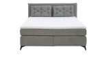 Boxspringbett Cher in der Farbe Grau Frontansicht