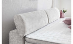 Detailansicht Boxspringbett Dany Mix in der Farbe Hellgrau Kopflehne hochkant