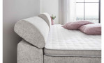 Detailansicht Boxspringbett Dany Mix in der Farbe Hellgrau Detailaufnahem