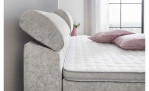 Detailansicht Boxspringbett Dany Mix in der Farbe Hellgrau Detailaufnahme
