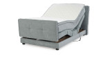 Boxspringbett Pia in der Farbe Mittelgrau elektrisch verstellt