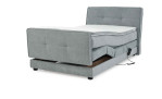 Boxspringbett Pia in der Farbe Mittelgrau elektrisch verstellt
