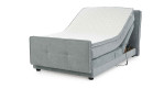 Boxspringbett Pia in der Farbe Mittelgrau elektrisch verstellt
