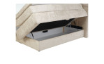 Boxspringbett Quinto Mix in der Farbe Beige Bettkasten geöffnet