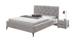 Polsterbett Lucy mit einem Bezug in der Farbe Hellgrau