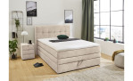 Boxspringbett Antonia de Luxe in der Farbe Beige im Schlafzimmer