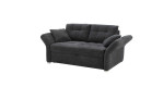 Funktionssofa Lars im Bezugstoff Schwarz mit verstellten Armlehnen