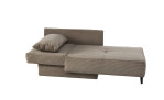 Schlafsofa Ravensburg in der Farbe Taupe in Liegeform