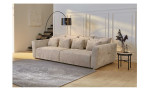 Big Sofa Giant mit einem Chenillebezug in der Farbe Beige, Milieubild