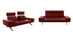 Großes und mittelgroßes Koinor Sofa Elements in der Farbe Ruby