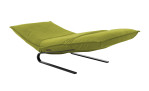 Basis-Liege Jill, in der Farbausführung Pistazie, Schrägansicht mit Liegefunktion
