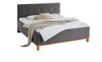 Polsterbett Catania II in einem anthraziten Bezugsstoff.