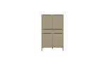 Komfort-Highboard set one Reno in der Farbe taupe matt, Frontansicht