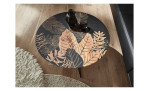 Couchtisch Miranda mit Tischplatte aus Mangoholz mit floralem Druck, Milieu Draufsicht