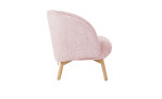 Sessel Thalia, in der Farbausführung rose, Seitenansicht