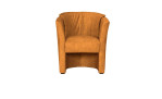 Sessel Luca in der Farbe Gold, Frontansicht