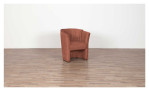 Sessel Luca in der Farbe Rot, in einem Zimmer