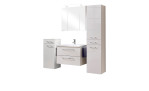 Komfort-Badezimmer-Set Bad 3400 im Dekor Weiß Seidenglanz / Weiß matt