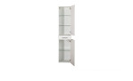 Komfort-Badezimmer-Set Bad 3400 im Dekor Weiß Seidenglanz / Weiß matt, Hochschrank offen