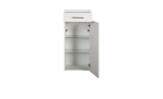 Komfort-Badezimmer-Set Bad 3400 im Dekor Weiß Seidenglanz / Weiß matt, Highboard offen