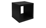 Regal Cube aus Holzwerkstoff in Schwarzstahl dekor.
