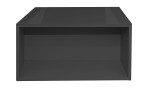 Couchtisch Couleur in der Farbe Anthrazit  Rückansicht mit offenem Fach
