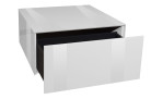 Couchtisch Couleur in der Farbe White mit geöffneter Schublade