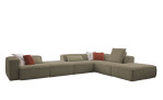 Komfort-Ecksofa plano|FORM Toronto, in der Farbausführung Olive