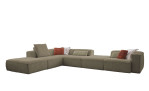 Komfort-Ecksofa plano|FORM Toronto, in der Farbausführung Olive