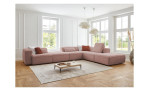 Komfort-Ecksofa plano|FORM Toronto, in der Farbausführung Rose, in einem Raum stehend