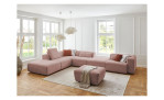 Komfort-Ecksofa plano|FORM Toronto, in der Farbausführung Rose, in einem Raum stehend