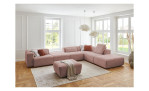 Komfort-Ecksofa plano|FORM Toronto, in der Farbausführung Rose, in einem Raum stehend