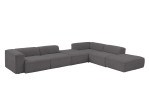 Basis-Ecksofa plano|FORM Toronto, in der Farbausführung Anthrazit, Schrägansicht